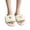 White, variant on Women's Fuzzy Open Toe Slide Slippers with Thick Platform Sole, Memory Foam Fluffy Plush House Slippers, Metal Heart Faux Fur, Cozy Warm Soft Indoor Outdoor Comfort House Footwear Beige