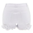 thumbnail image 5 of vigerkar Women's Frayed Denim Shorts Sexy Mini Hot Pants Cut Off Ripped Hole Booty Shorts Jeans Clubwear (White, XXL), 5 of 7