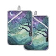 thumbnail image 7 of Yayeee Pot Holders Kitchen Heat Resistant with Pocket 7"x9.8" Cotton Oven Cooking Hot Pads, Moonlight Forest, 7 of 7