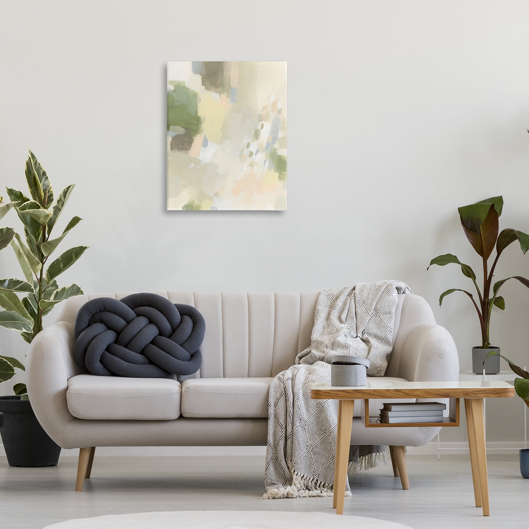 Stupell Industries Muted Abstract with Speckles Abstract Painting Wrapped Canvas Art Print Wall Art, 24 x 30