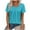 Light Blue, variant on Olyvenn Summer Tops for Women 2026 Short Sleeve Crew Neck Pleated T Shirts Dressy Casual Blouses Spring Fashion Clothes Light Blue XXL