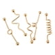 thumbnail image 5 of 5 X Charm Ear Stud Pendiente Oreja Accesorio de joyería para fiesta de Navidad Hugo  Pendiente Industrial Barbell, 5 of 10