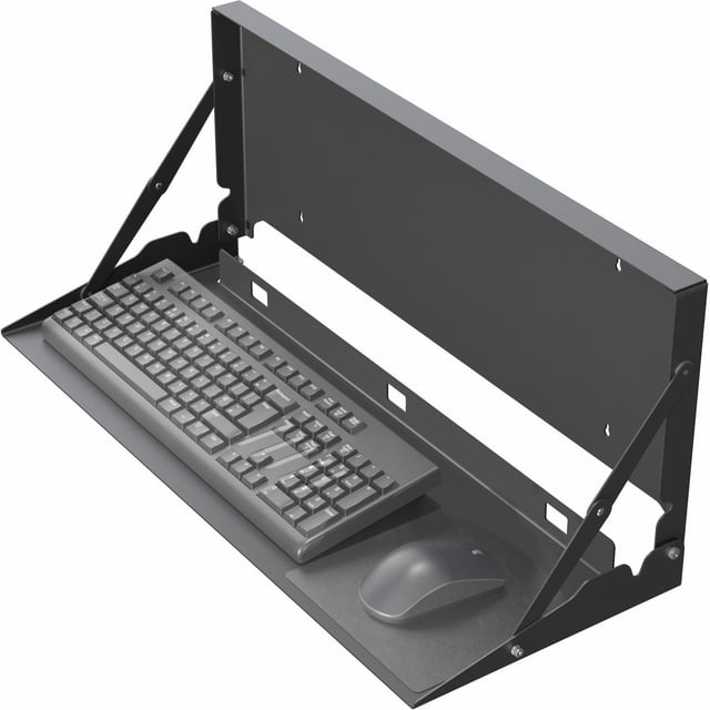 Soporte de pared para teclado VIVO, abatible, 60 x 20 cm, color negro