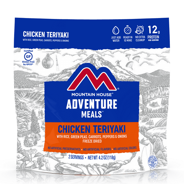 Mountain House Chicken Teriyaki With Rice Freeze Dried Backpacking Camping Food 2 Servings Gluten Free Walmart Com Walmart Com
