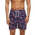 thumbnail image 1 of Pantalones cortos de tablero con estampado de flamenco para hombre, bañador de moda, pantalones deportivos, bañador para niño Fivean unisex, 1 of 2