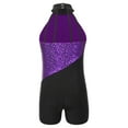 thumbnail image 3 of TiaoBug Kids Girls Sparkly Sequins Sleeveless Gymnastics Leotard Figure Ice Skating Dancewear Purple 16, 3 of 7