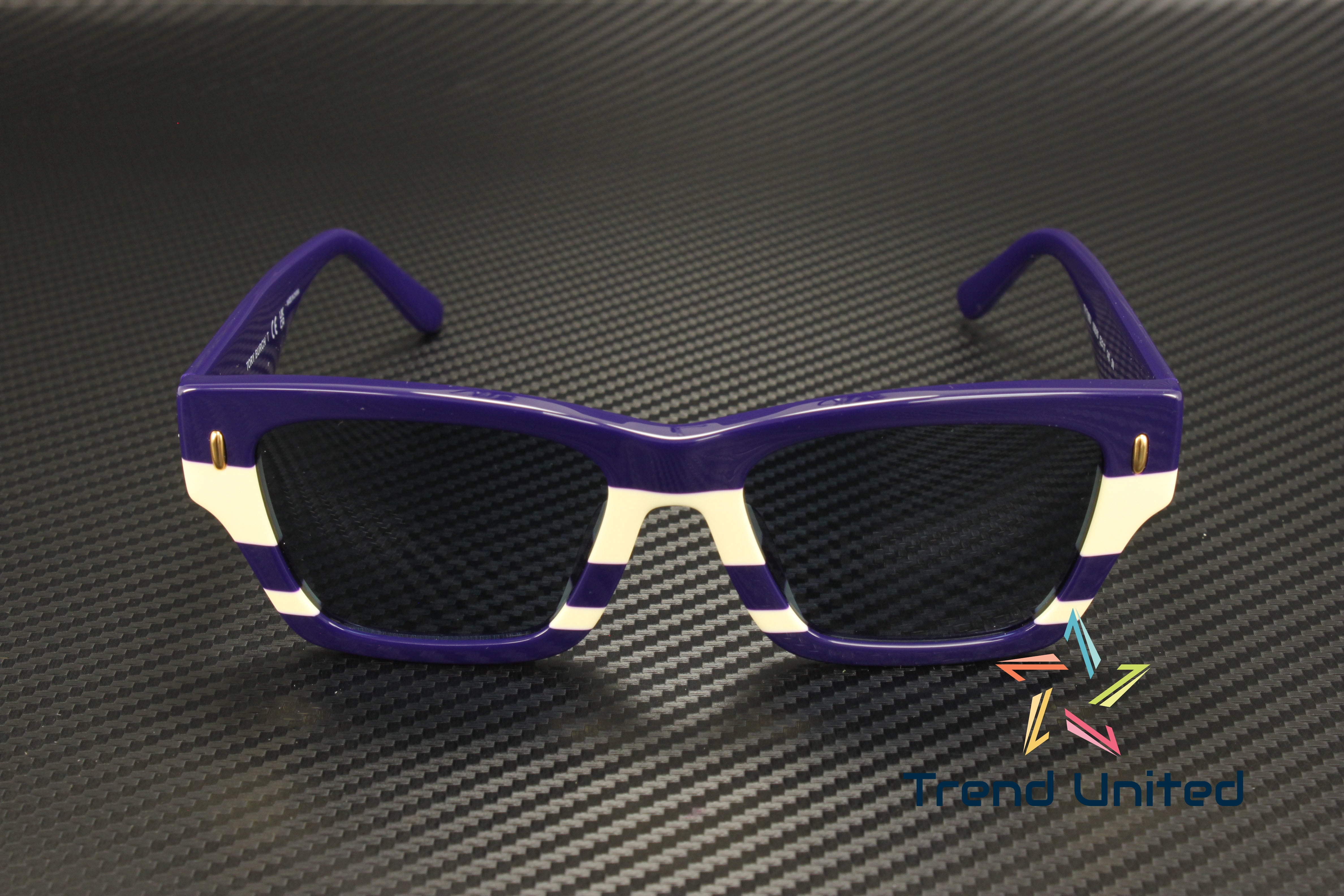 Tory Burch TY 7169U Plastic Womens Rectangle Sunglasses Navy 