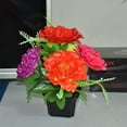 thumbnail image 4 of Coofit Potted Plant Realistic Desktop Artificial Peony Fake Flower for Home Office, 4 of 6