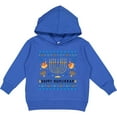thumbnail image 2 of Inktastic Happy Hanukkah Sweater Style Design with Menorah and Dreidel Toddler Hoodie, 2 of 4