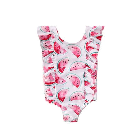

Kid Baby Girl Ruffle Bikini Swimwear Swimsuit Bathing Beach One-Piece Costume
