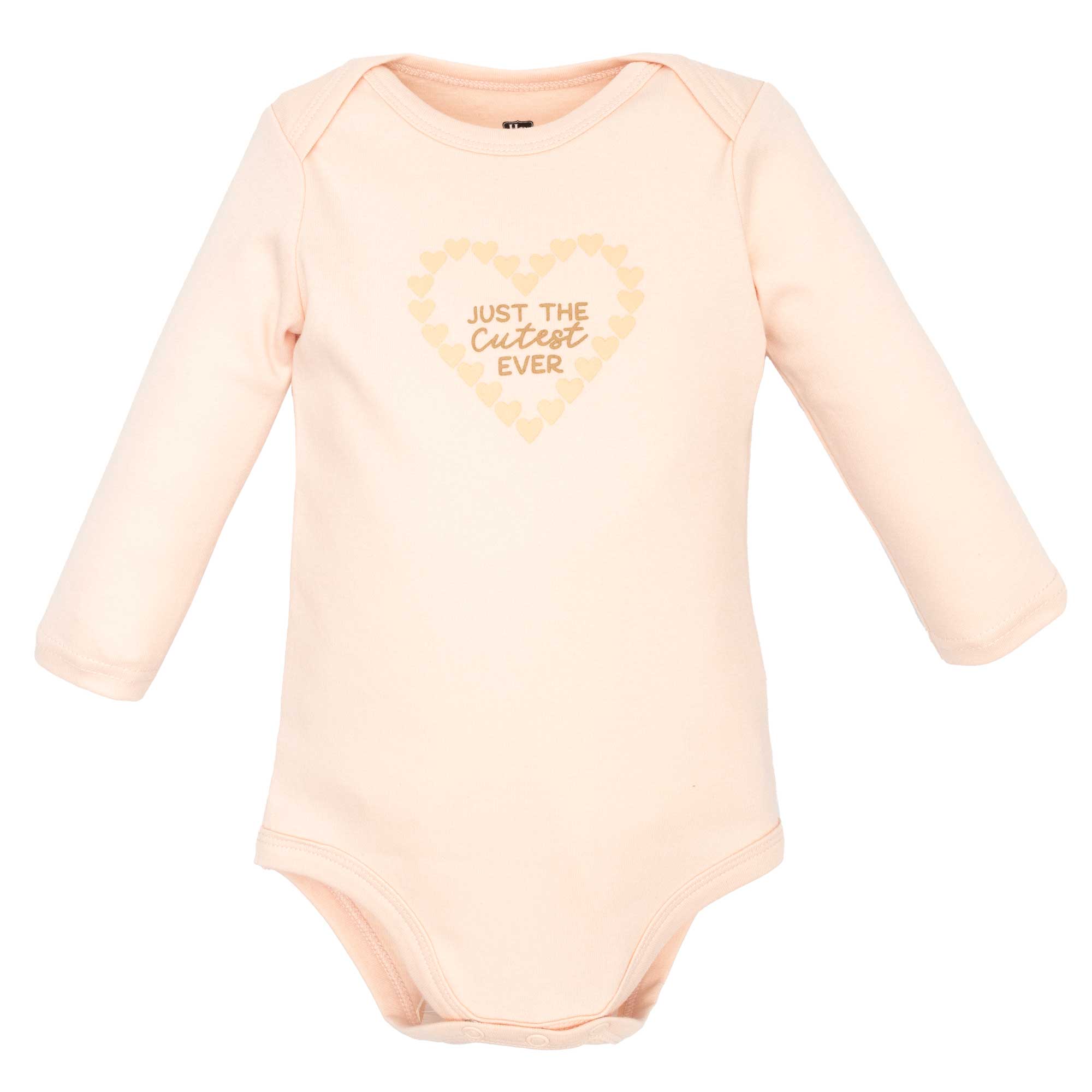 Hudson Baby Infant Girls Cotton Layette Set, Floral Brown Bear, 0-3 Months