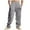 Gray, variant on Xuniizn Linen Pants Men Drawstring Elastic Waist Casual Loose Beach Holiday Pants with Pockets Plus Size Breathable Hiking Pants, S-3XL