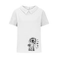 thumbnail image 4 of Njoeus Oversized Tshirts for Women Graphic Tees for Women Linen Shirts for Women, Women's Casual Retro Style Casual Printed Short Sleeve Blouse V-Sleeve Blouse/Shirt Sexy Tops for Women On Clearance, 4 of 4