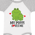 thumbnail image 4 of Inktastic My Poppi Loves Me Grandson Frog Boys Baby Bodysuit, 4 of 5