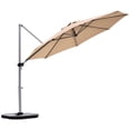 thumbnail image 3 of Patiojoy Parasol Déporté d'Extérieur 11 Pieds pour Patio avec Base Beige, 3 of 3