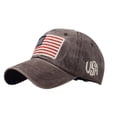 thumbnail image 2 of BLTIBY Adult Baseball Cap Trucker Hats Mens Vintage Cute USA Embroidery Fishing Hat Fashion Ball Caps Coffee Free Size, 2 of 2