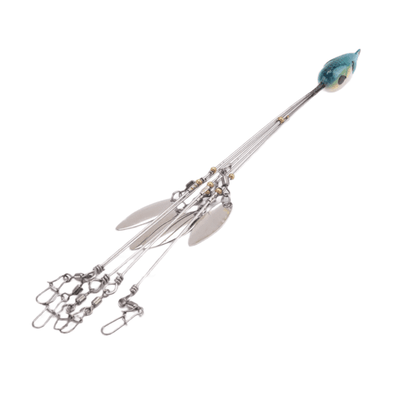 Alabama Umbrella Rigs for Bass Stripers Fishing, Freshwater Fishing Swimbait Lures Rig Kit, Blue