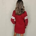 thumbnail image 4 of safuny Womens Casual Sweatshirt Dress Crewneck Long Sleeve Pullover Tops Trendy Fall Sweatshirt Dresses with Pockets Red _c XL, 4 of 4