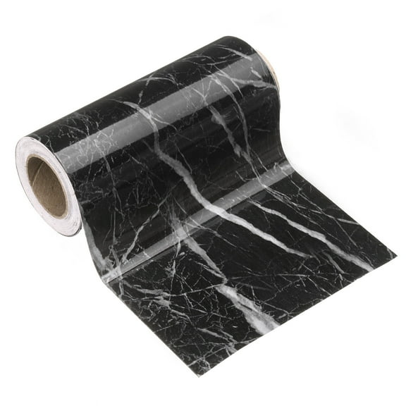 Uxcell Wood Grain Wallpaper Border 5" x 16.4ft Textured Frame Sticker, Black Texture