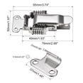 thumbnail image 5 of 1 / 2 / 4 / 8pcs 201 Stainless Steel Spring Loaded Toggle Latch Catch Clamp 95mm, 5 of 6