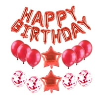 Red 26 Pcs Birthday Party Decorations Ornaments for Living Room Balloon Bulk Child