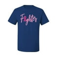 thumbnail image 2 of Wild Bobby, Fighter Breast Cancer Survivor, Breast Cancer Awareness, Men Graphic Tee, Royal, 5X-Large, 2 of 4