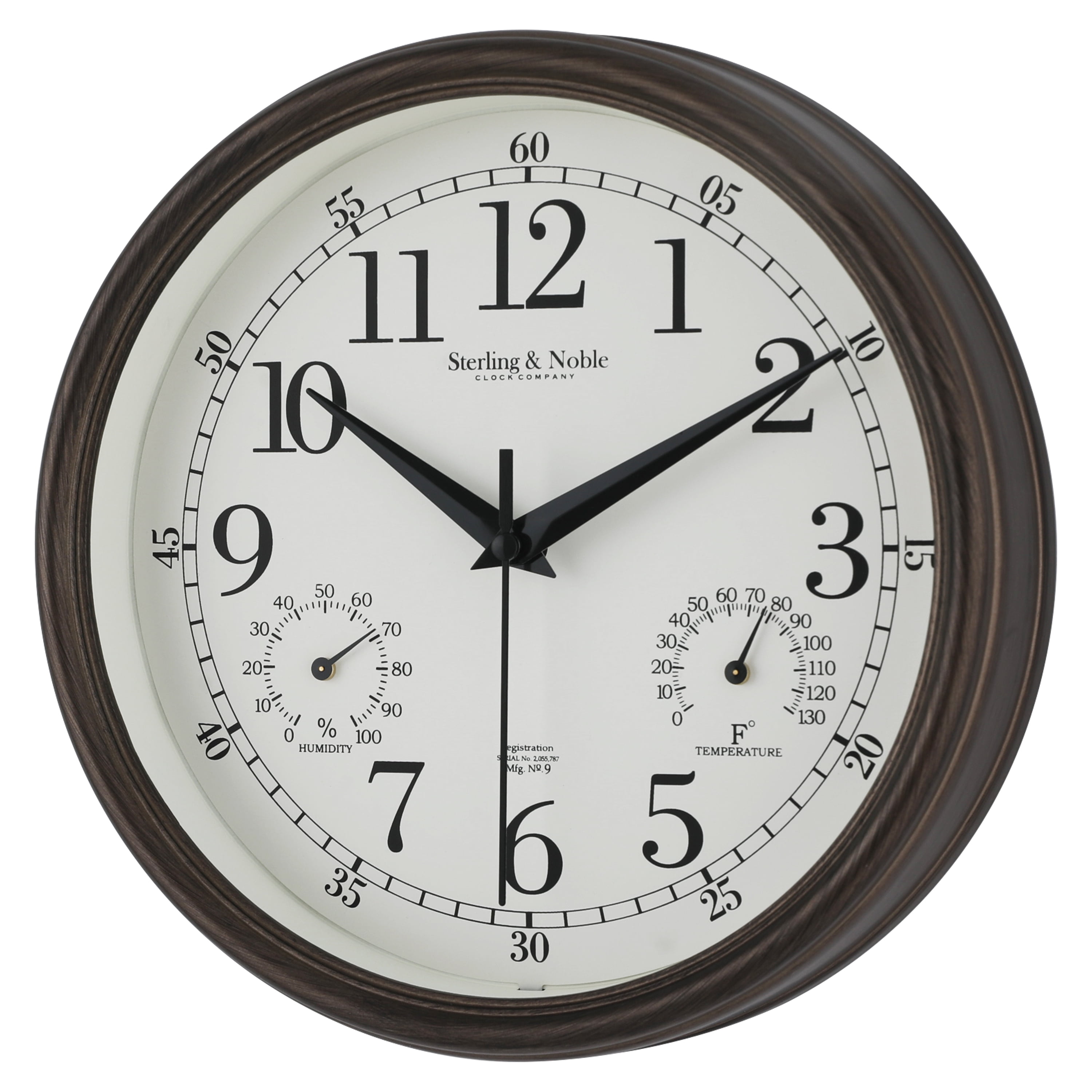 Mainstays 9.5" Quartz Traditional Indoor & Outdoor Wall Clocks, Analog