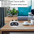 thumbnail image 2 of Haut-Parleur Réveil Numérique, Réveil Cartoon Cat avec Affichage de la Température, Double Réveil, Haut-Parleur bluetooth, radio, Appel Mains Libres pour Chambre, 2 of 4