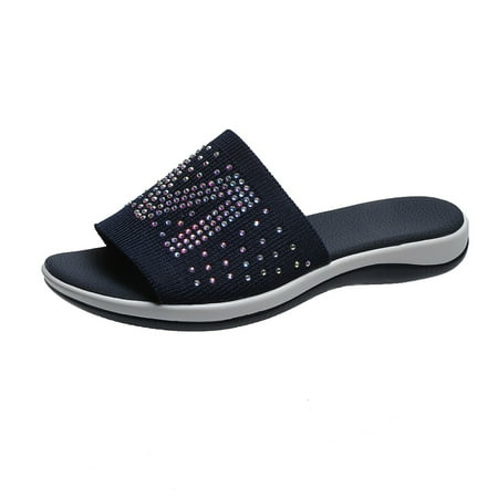 

ZIZOCWA Bubble Slides Fancy Slippers For Women New Designs Shoes Breathable Rhinestone Fashion Platform Sandals Sandals Ladies M Women S Slipper Slides For Women Size 8