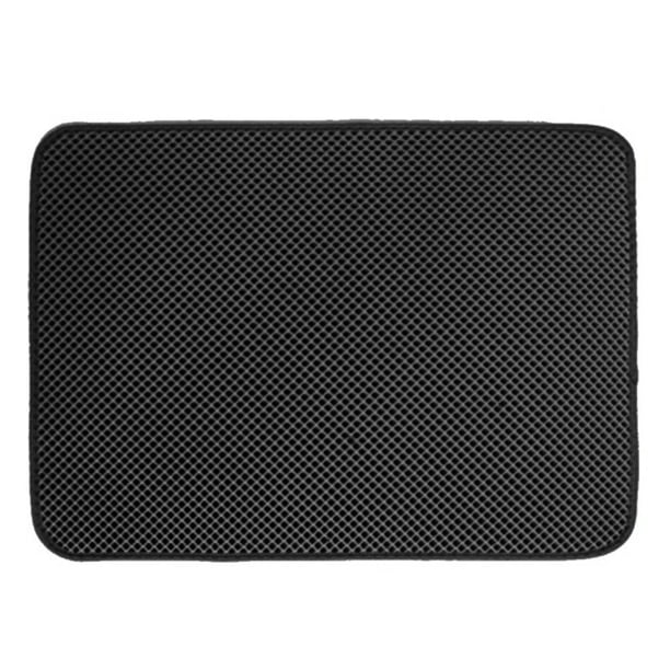 Alfombrilla impermeable para atrapar arena para gatos Almohadilla inferior antideslizante para mascotas EVA (Negro S) Likrtyny Mascotas