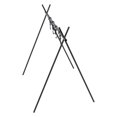 thumbnail image 2 of Dioche Short Outdoor Triangle Storage Tripod Travel Drying Rack Hanger Camping Gear, 2 of 8