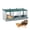 3-Hole,Green+1, variant on LIANGKA Backyard Hen Nesting House 3 Compartment Easy Assembly Poultry Nest Box