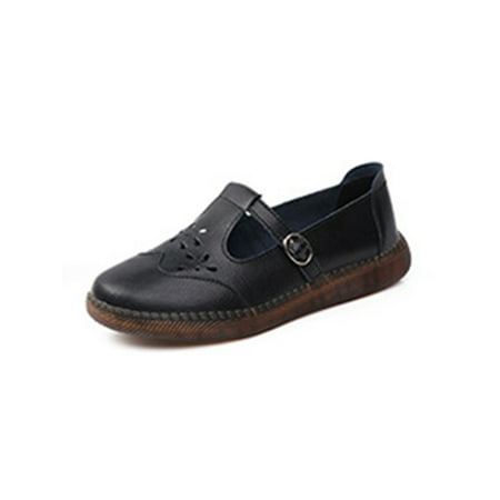 

Ferndule Women s Comfy Hollow Out Flat Shoes Wedding Wear Resistant Buckles Party Anti-Slip Heels Flats
