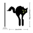 thumbnail image 3 of Black Cat Halloween Decor 10 Inch Glow in The Dark Halloween Decorations Scary Outdoor Halloween Decorations for Yard Lawn Porch Garden Halloween Holiday Display, 3 of 8