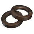 thumbnail image 1 of Unique Bargains 2Pack 4 Inch Wooden Rings Ring Hanger Closet Circle for Shop Scarf Pants, Brown, 1 of 4