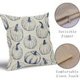 thumbnail image 4 of Navy Blue Pumpkin Fall Pillow Covers 20x20 Set of 2 Autumn Themed Thanksgiving Harvest Print Decorative Throw Pillows Outdoor Farmhouse Pillowcases Cushion Case Seasonal Decor for Couch Sofa Bed, 4 of 6