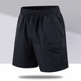 thumbnail image 5 of Dagugfen Mens Shorts Drawstring Elastic Waist Loose Casual Sports Running Shorts with Zipper Pockets, 5 of 6