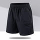 thumbnail image 5 of Mens Trabajo Pantalones Cortos de Moda de Color Sólido Suelto Cómodo Movimiento Cortos de Piernas Rectas para Diario Y Casual, 5 of 6