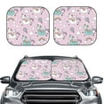 thumbnail image 2 of Naloa Llama Unicorn and Rainbow 2 Piece Foldable Car Sun Shades, Car Windshield Sunshade, Front Window Sunshade for Car, Truck, SUV - Small, 2 of 7