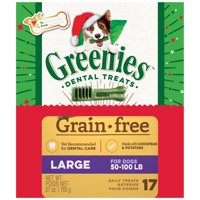 GREENIES Holiday Limited Edition Packaging Grain Free Large Dog Dental Treats, 17-Count, 27 oz. Box