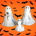 thumbnail image 5 of Halloween Ghost Figurine Resin Ghost Sculpture Statue Cute Halloween Decorations Spooky Tiered Tray Decor for Indoor Home Table Centerpieces Party Kitchen Tabletop Shelf, 5 of 7