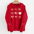 thumbnail image 5 of Craaazy Cozy Hoodies for Women Valentine's Day Drawstring Long Sleeve Hooded Tops with Pockets Gifts, 5 of 9