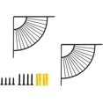 thumbnail image 1 of Soportes De Estante Decorativos, Soporte De Estantes De Metal De 6 Pulgadas, Decoración De Pared, Soporte De Estantería Moderno para Estantes Flotantes De Bricolaje, Negro, 2 Pieza, 1 of 5