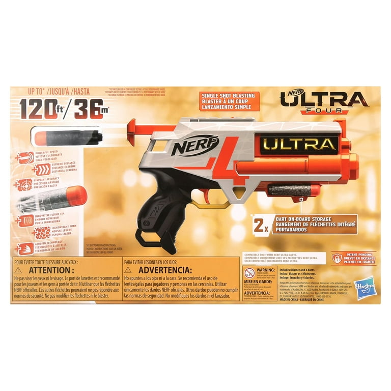 Nerf Ultra Four Blaster Includes 4 Official Nerf Darts Walmart
