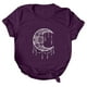 thumbnail image 1 of Blusa de camiseta informal con estampado de manga corta y cuello redondo de verano para mujer a la moda Fridja hjk1052, 1 of 4