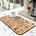 thumbnail image 2 of Diatom Mud Coffee Mat, 19.5x12in - Ultra Absorbent, Perfect Companion for Coffee Maker & Espresso Machine, Coffee Drying Mat Typography Print for a Classy Countertop, 2 of 7