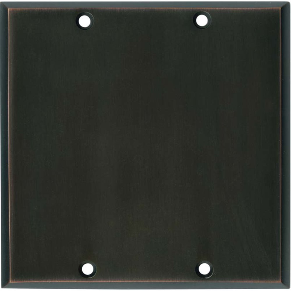 Oil Rubbed Bronze Double Blank Wallplate Covers