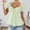 Light Green, variant on Women's Short Sleeve Tshirt Tie Up Front Blouse Tuck Waist Shirts Tunic Tops Summer Trendy Black