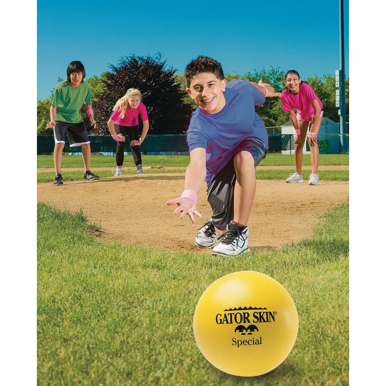 S&S Worldwide Gator Skin Special-8 Foam Balls. 8" PU Coated Foam Balls with Medium Density Foam Core. No-Sting Balls are Great for GaGa Pits, Dodgeball, PE Games and More. Set of 6.