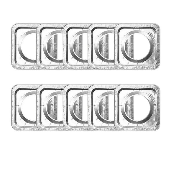 Tapas de papel de aluminio para quemadores de estufas - Desechables, paquete de 10, para estufas de gas